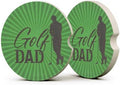 Green Golf Dad Car Coasters, Retro Golf Club Cup Holders Gifts by Unknown