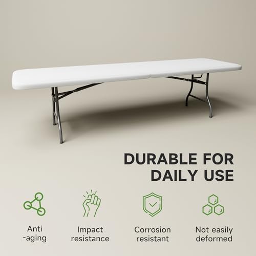 8ft Heavy Duty Folding Table - 660lb Capacity - Image 3