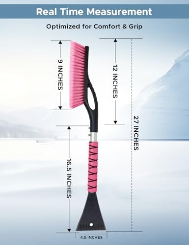 Autovir 27" Car Snow Brush and Ice Scrapers - Image 2