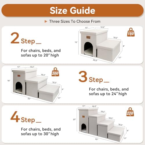 Zerbuger Dog Stairs with Storage - Image 2