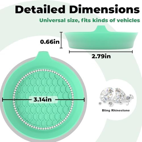 4 PCS Car Cup Coasters, Bling Cup Holder Coaster - Image 3