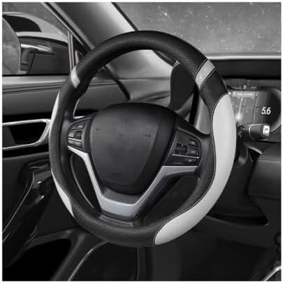 Car Steering Wheel Cover, 15 Inch Premium Leather Breathable Non-Slip Wheels by Unknown