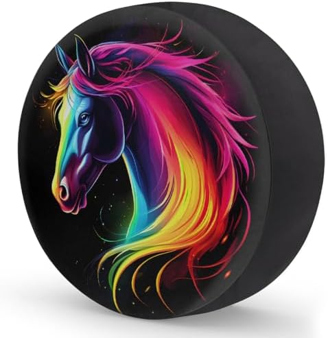 Rainbow Horse Spare Tire Cover Dust-Proof Wheel Protector - Image 2