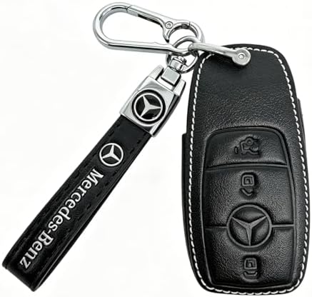 Leather Key Fob Cover for Mercedes-Benz, Full Protective Case - Image 2