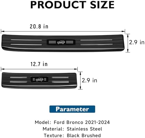BIBLOZ Stainless Steel Door Sill Protector Compatible - Image 3