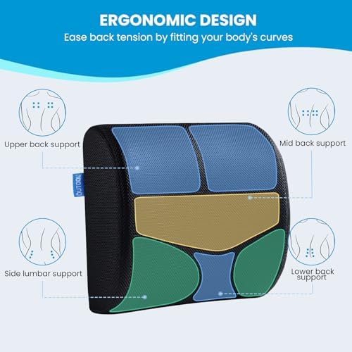 Lumbar Support Pillow for Office Chair, Office Home Essentials, Gifts for Mom - Image 5