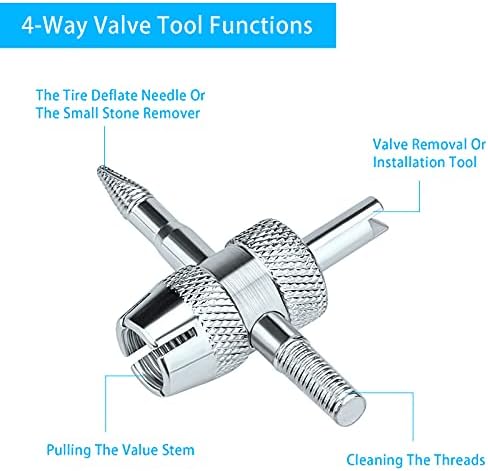 56Pcs Valve Stem Removal Tool, Valve Cores, 4-Way Valve Tool, Valve Core - Image 4