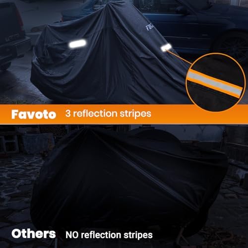 Favoto Motorcycle Cover Waterproof Outdoor All Weather Protection - Image 5