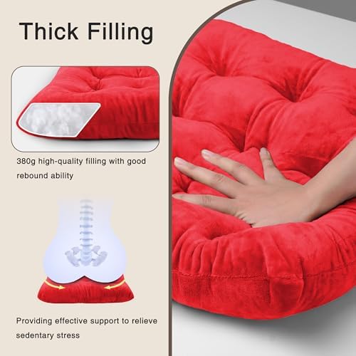 OVOV 4 Pack Chair Cushions for Dining Chairs 15.5"x15.5" Red - Image 6
