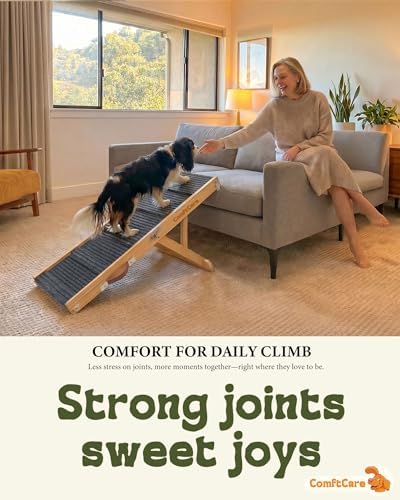 Dog Ramp for Couch, Adjustable Foldable Portable for Small Dogs - Image 2