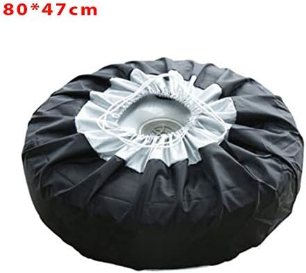 Car Black Sliver 13-19'' Spare Tire Tyre Wheel Cover Bag - Image 3