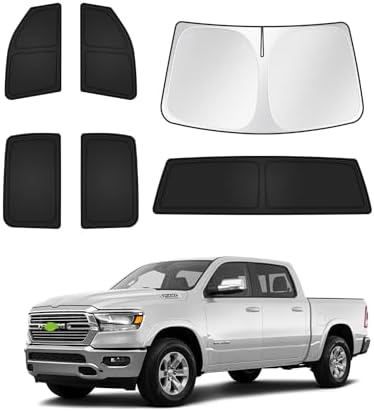 Canvcle Sunshades for Dodge Ram 1500 Crew Cab 2019-2025 2026 Accessories by Canvcle