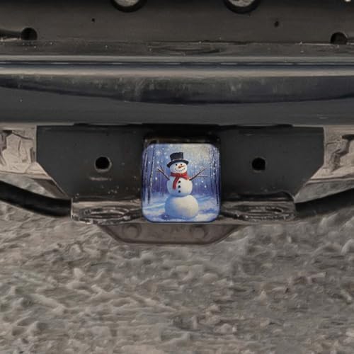 Swono Snowman Tow Hitch Covers Christmas Snowman Sun Rays Winter Forest Sturdy - Image 5
