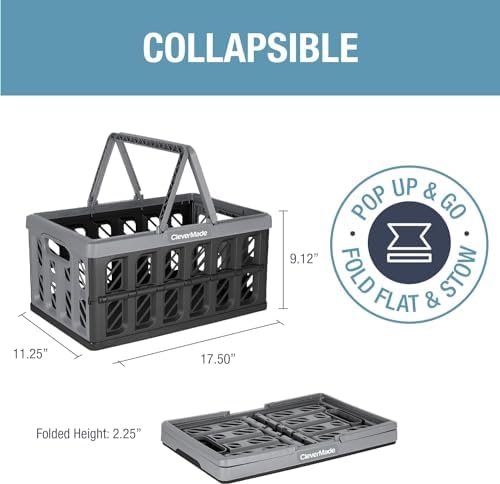 CleverMade Eco Collapsible Shopping Basket - Image 2