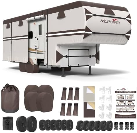 26-29ft 5th Wheel RV Cover, 9-Layer Waterproof Camper Cover by Unknown
