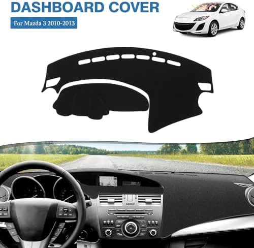 FIILINES Dash Cover Fit for 2010-2013 Mazda 3 Sedan, Hatchback & MazdaSpeed3 - Image 2