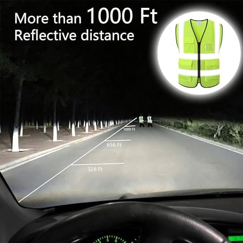 Reflective Safety Vest for Men Women Construction Vest ANSI Standard AP1 - Image 5