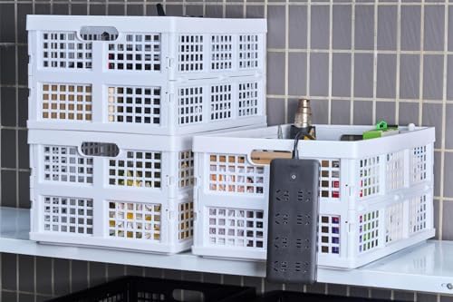 Aebeky 3-Pack Plastic Collapsible Storage Crates-30L, Foldable Plastic Crates - Image 5