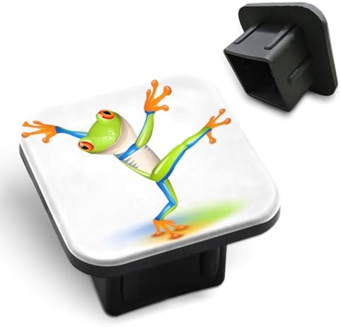 Frog Towing Cover Cute Green Happy Animal Dancing Tree Frog in Equilibrium by Unknown