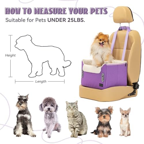 PETSFIT Small Dog Car Seat – Patented Safety Buckles – Safety Tether – Foldable - Image 6