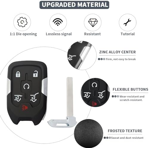 6 Button Key Fob Shell Replacement Fits - Image 5