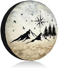 Nature Mountain Land Spare Tire Cover Compass Wheel Covers 17 Inch by Unknown