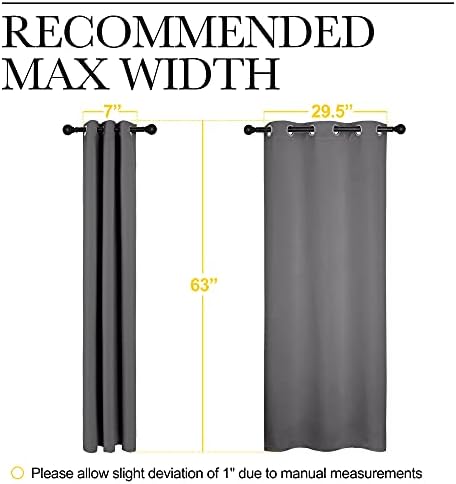 NICETOWN Grey Blackout Curtains - Image 3