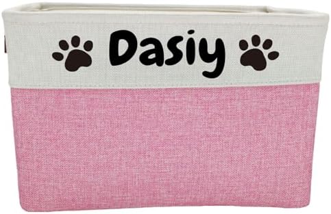 Large Personalized Dog Toy Basket Custom Dog Toy Box Foldable Dog Gift by CpakOwlgoo