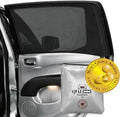 SM/RL Car Window Shades for Baby & Camping; 2-Pack/8 Sizes. Stretch-to-Fit Up by Qualizzi