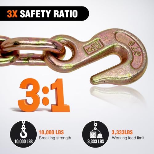 Nilight Chain Ratchet Straps 2" x 30' 10, 000 LBS Break Strength - Image 7