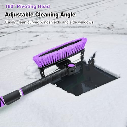 HEEYA 46.6 Inch Extendable Snow Scraper and Brush - Image 7