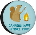 Campers Theme Spare Tire Cover for RV Trailer Squirrel Cute Smiling Squirrel by NOMEDOGYIM