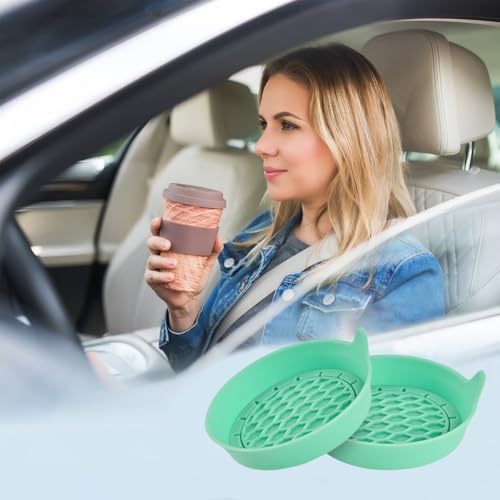 Zpana 4PCS Car Cup Holder Coasters, Silicone Non-Slip Vehicle Cup Recessed Mats - Image 6