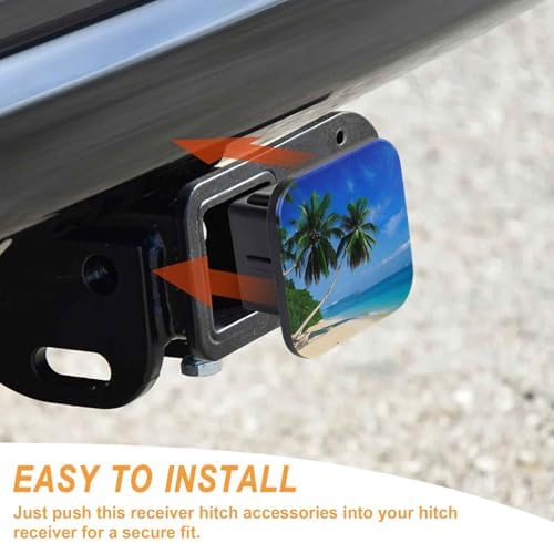 Trailer Hitch Cover 2 Inch Square Receiver Hitch Cover Rubber Tube Plug - Image 4