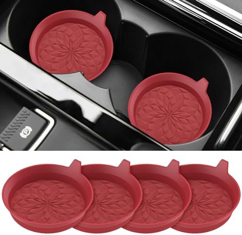 ME.FAN Car Cup Coasters Silicone Car Coasters/Automotive Cup Mats by MEFAN