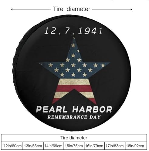 Generic Pearl Harbor Remembrance Day Tire Covers, Dust-Proof Weatherproof Wheel - Image 3