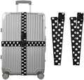 Black Polka Dots Luggage Straps by Unknown