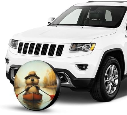Funny Beaver Universal Spare Tire Cover, 16 Inch, Cute Waterproof Polyester - Image 7