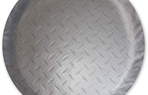 ADCO 9758 Silver Diamond Plated Steel Vinyl Spare Tire Cover L - Image 2