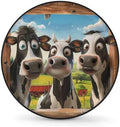 Spare Tire Cover for RV Trailer, Funny Cows Waterproof Sun Leather Wheel Cover by cfpolar