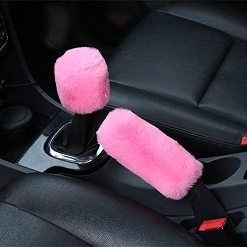 Black Plush Auto Car Handbrake Cover Sleeve Gear Sets Automotive Car Gear Suit by Goliton