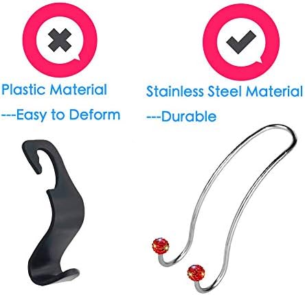 SAVORI Auto Hooks Bling Car Hangers Organizer Seat Headrest Hooks Strong and - Image 4