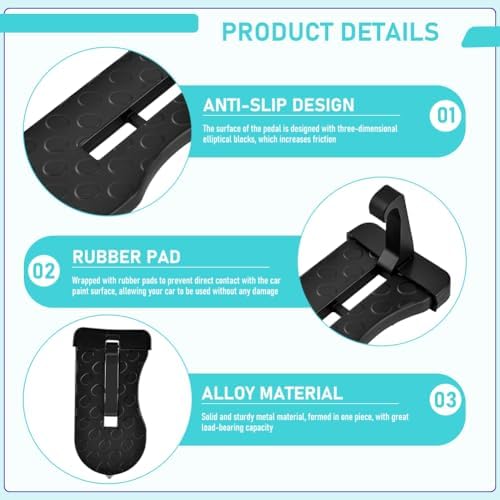 Car Door Step, 400lb Capacity, 6.3-inch Platform Suitable - Image 3