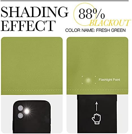 NICETOWN Fresh Green Blackout Curtains 96 inches Length - Image 4