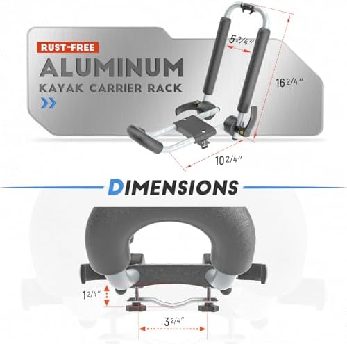 Folding Kayak Rack Car Roof Top Mounted, Aluminum Kayak Carrier - Image 2