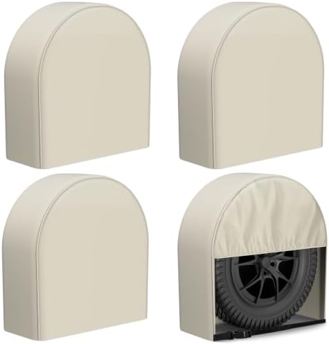 eletecpro RV Tire Covers, Fit 26-29 Inch Tire, Light Beige by eletecpro
