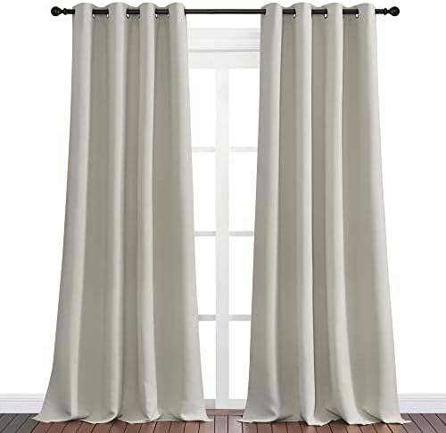 NICETOWN Natural Room Darkening Curtains 108" Long - Image 2