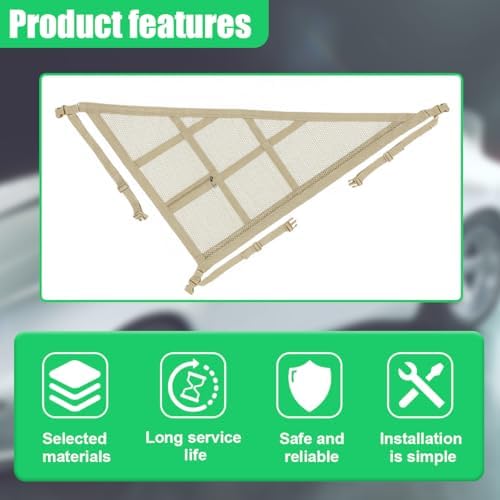 Double-Layer Car Ceiling Cargo Net, 31.49" x 20.86" Auto Roof Mesh Storage - Image 4