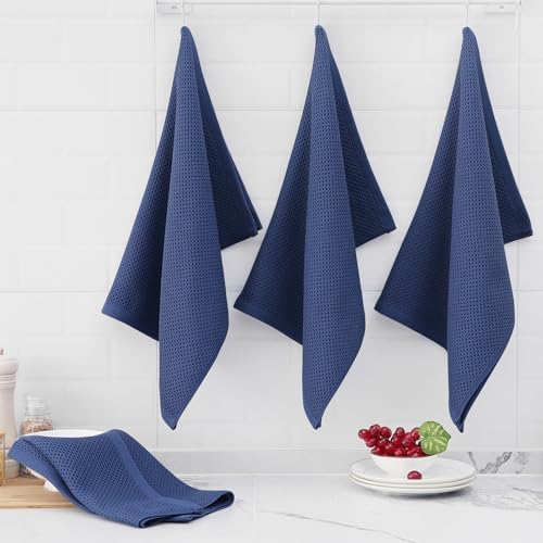 Homaxy 100% Cotton Oversized Waffle Weave Kitchen Towels 4-Pack - Image 6