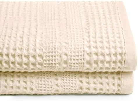 GILDEN TREE Waffle Towels for Bathroom, 100% Cotton Quick Dry Towel, Waffle by GildenTree